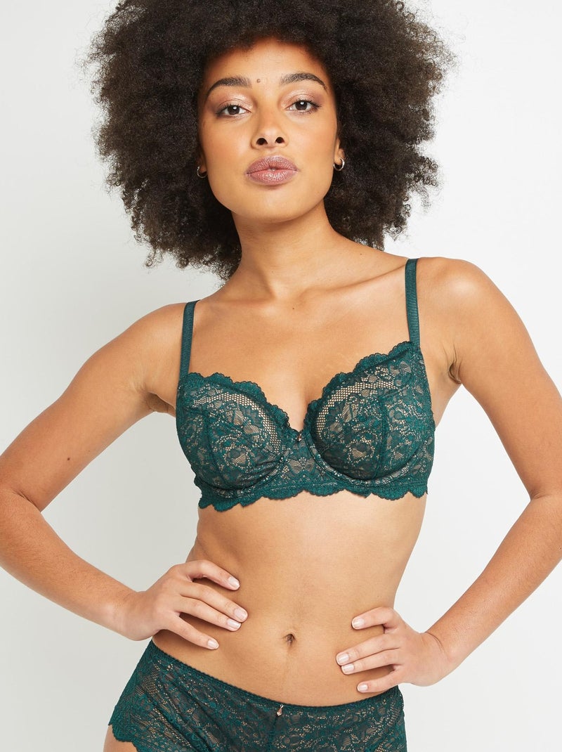 Soutien-gorge emboitant dentelle Amelie - RougeGorge Lingerie Bleu - Kiabi