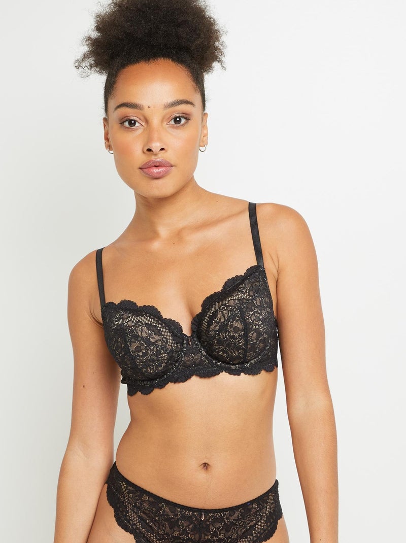 Soutien-gorge emboitant dentelle Amelie - RougeGorge Lingerie Noir - Kiabi