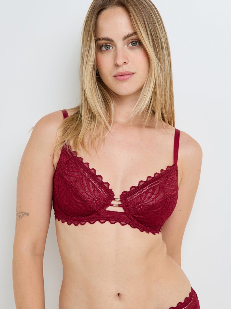 Soutien-gorge emboitant dentelle Fallon - RougeGorge Lingerie Rouge - Kiabi