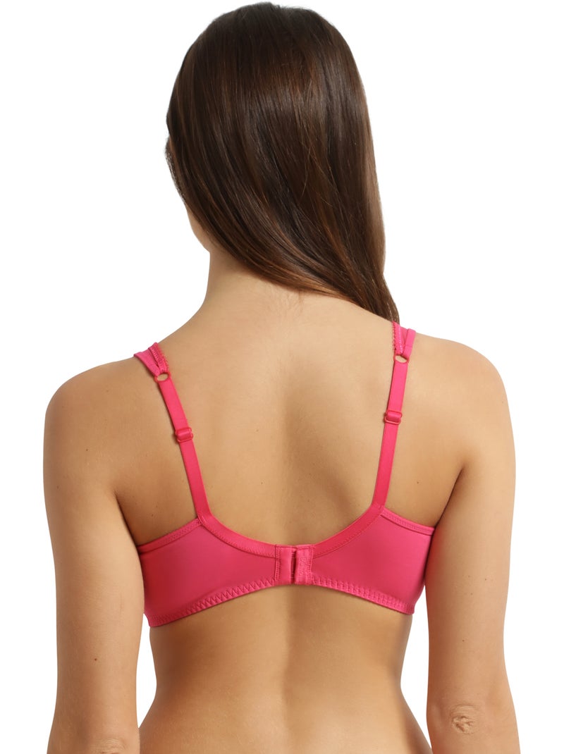 Soutien-gorge emboîtant dentelle florale Generous Essentiel Rose fushia - Kiabi