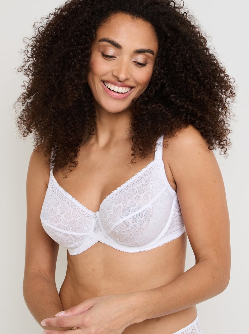 Soutien-gorge emboitant dentelle Gabi - RougeGorge Lingerie Blanc - Kiabi