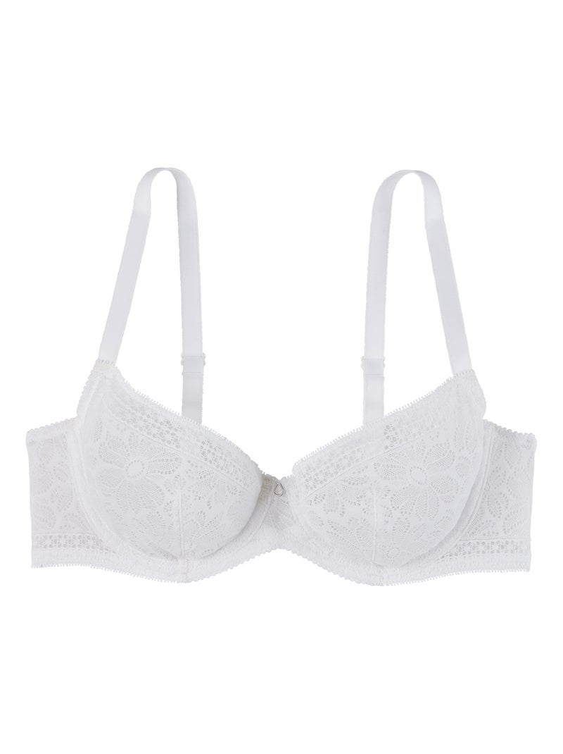Soutien-gorge emboitant dentelle Gabi - RougeGorge Lingerie Blanc - Kiabi
