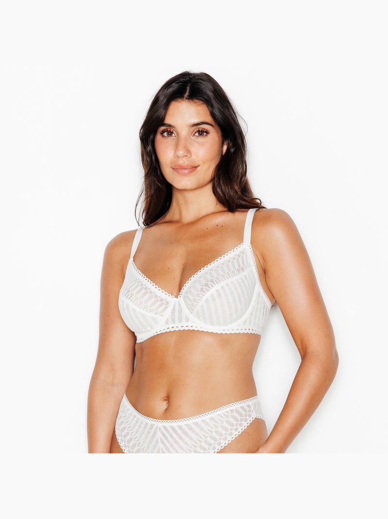 Soutien-gorge emboitant dentelle Imany - RougeGorge Lingerie Blanc - Kiabi