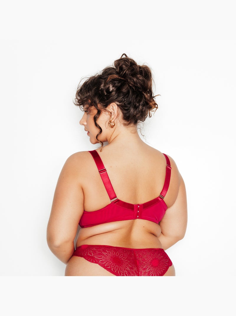 Soutien-gorge emboitant dentelle Isma - RougeGorge Lingerie Rose - Kiabi