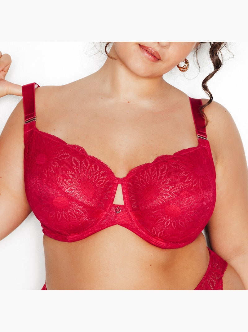 Soutien-gorge emboitant dentelle Isma - RougeGorge Lingerie Rose - Kiabi