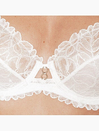 Soutien-gorge emboitant dentelle Ivoa - RougeGorge Lingerie