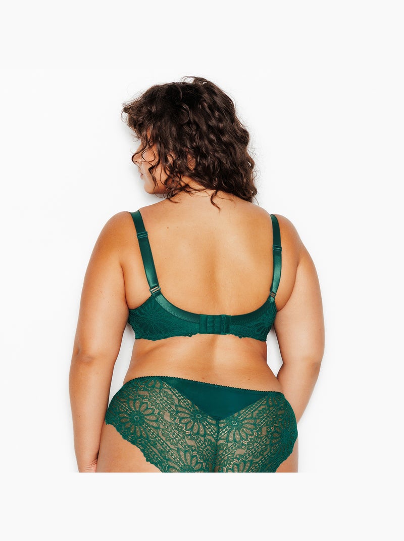 Soutien-gorge emboitant dentelle jannel - rougegorge lingerie Vert foncé - Kiabi