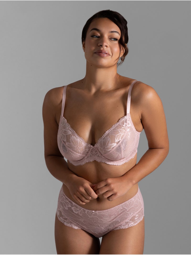 Soutien-gorge emboitant dentelle Perfect Lace Rose - Kiabi