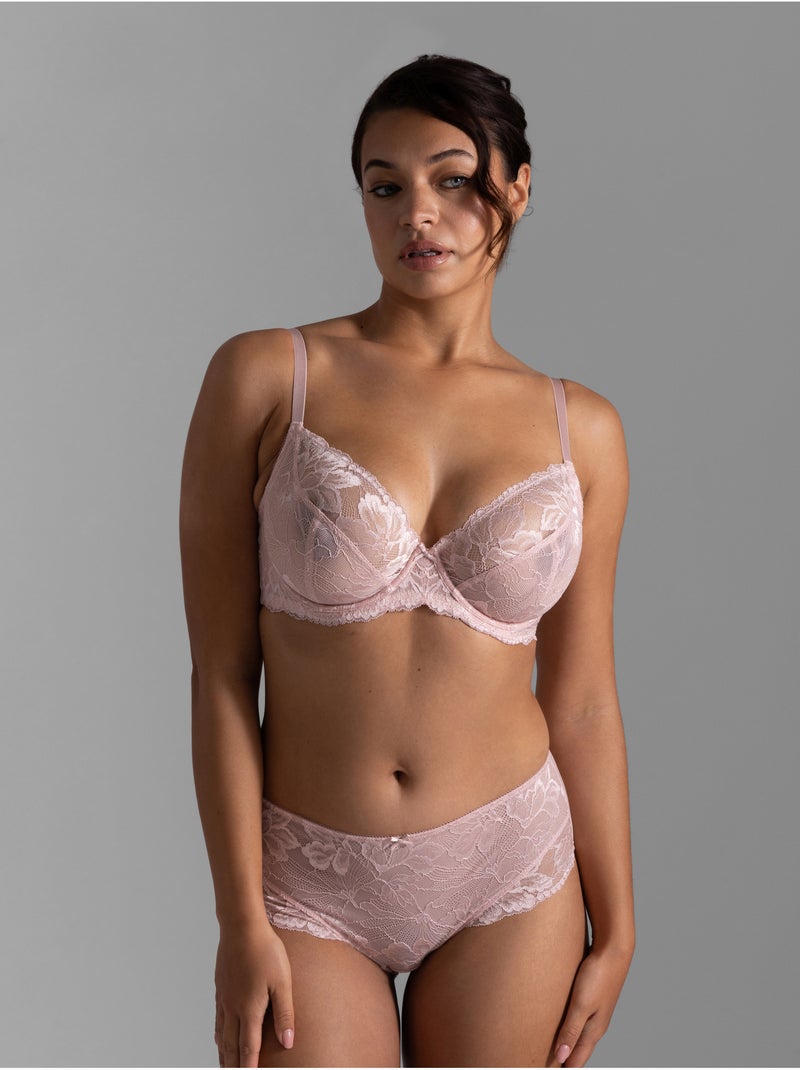 Soutien-gorge emboitant dentelle Perfect Lace Rose - Kiabi