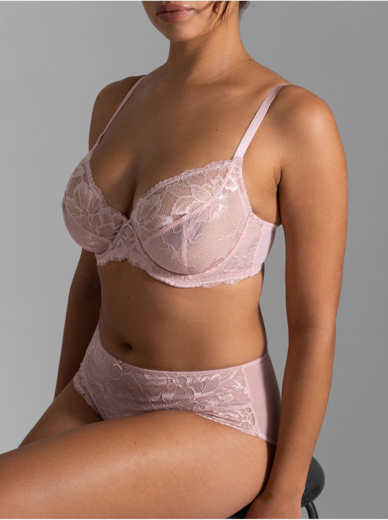 Soutien-gorge emboitant dentelle Perfect Lace Rose - Kiabi