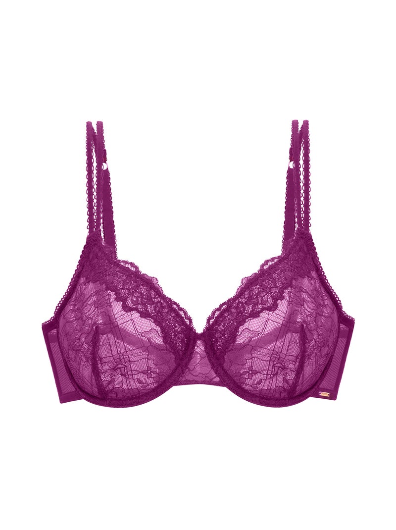 Soutien-gorge emboîtant dentelle sans coques Origins Lace Rose - Kiabi