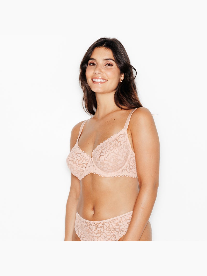 Soutien-gorge emboitant dentelle Sublime - RougeGorge Lingerie Beige - Kiabi