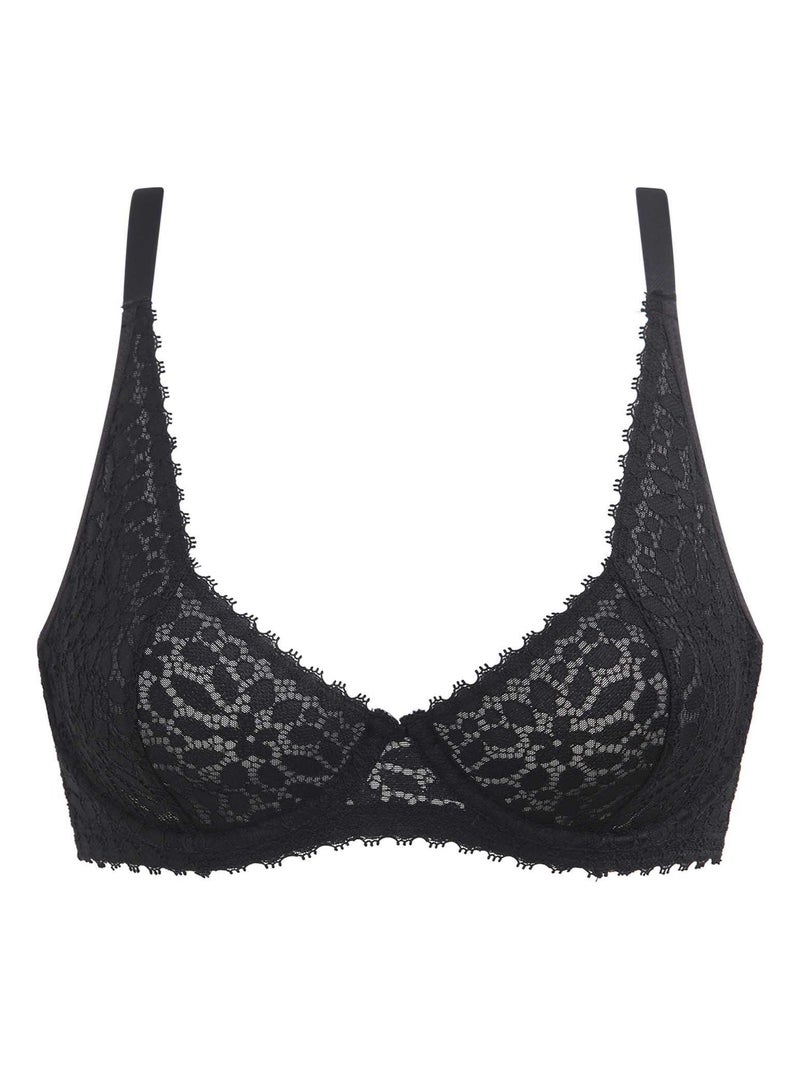 Soutien-gorge emboîtant en dentelle avec armatures Daily Dentelle Noir - Kiabi