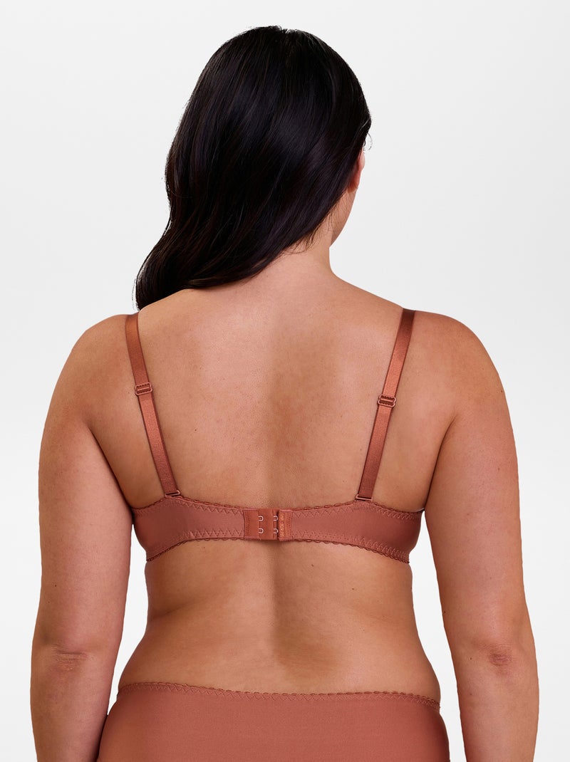 Soutien-gorge emboitant en dentelle avec armatures 'Wolf lingerie' Orange - Kiabi
