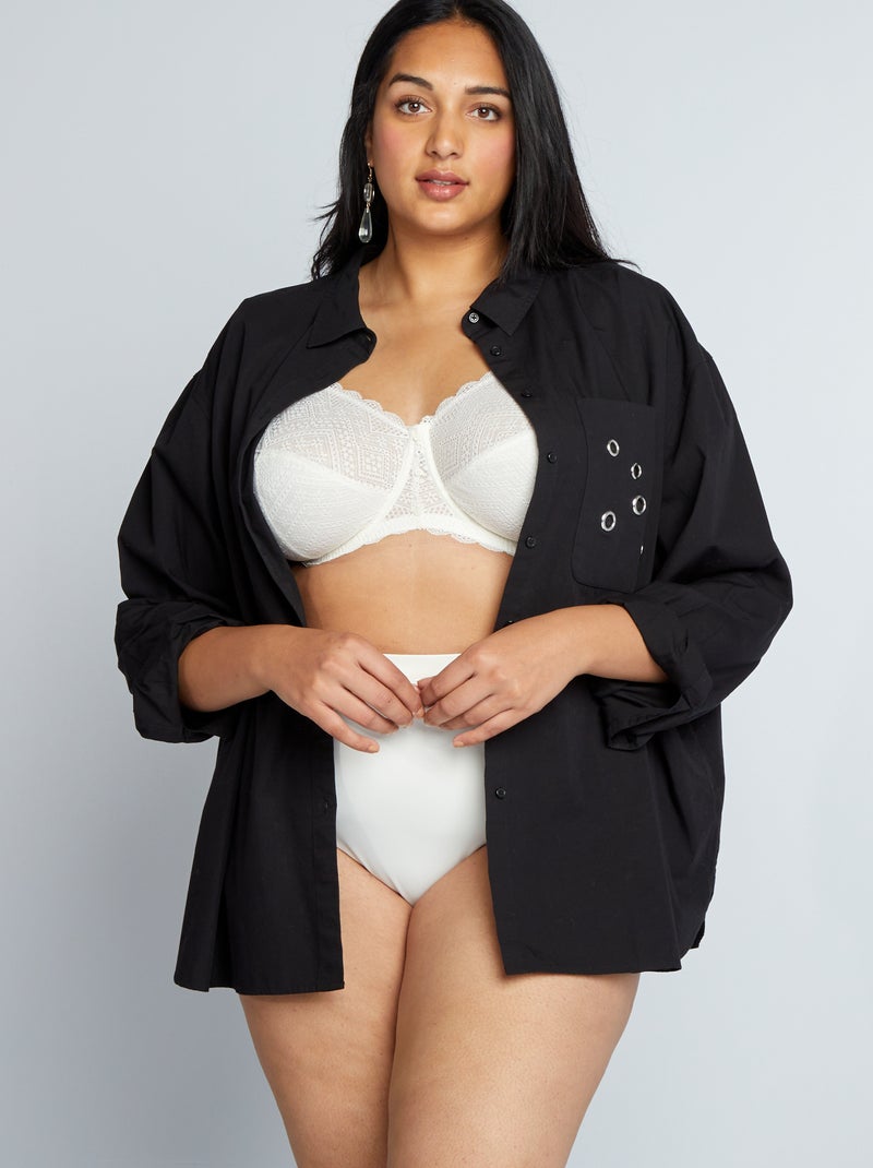Soutien-gorge emboitant en dentelle Blanc - Kiabi