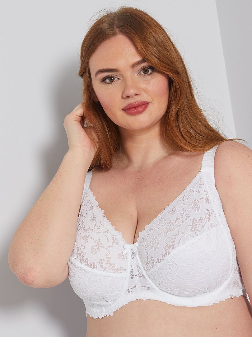 Soutien Gorge Embo Tant En Dentelle Blanc Kiabi