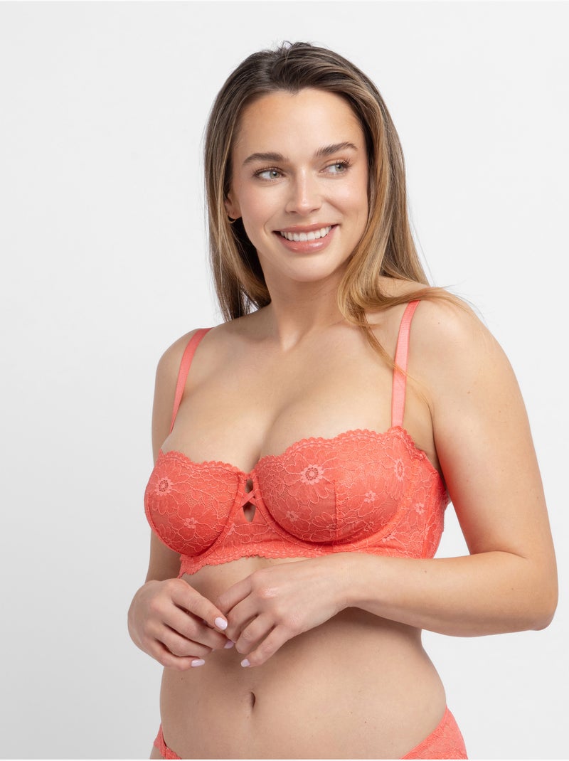 Soutien-gorge emboîtant en dentelle Dorina Corail - Kiabi