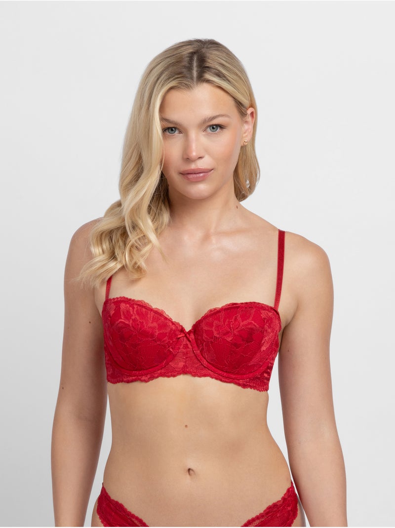 Soutien-gorge emboîtant en dentelle Dorina Rouge - Kiabi