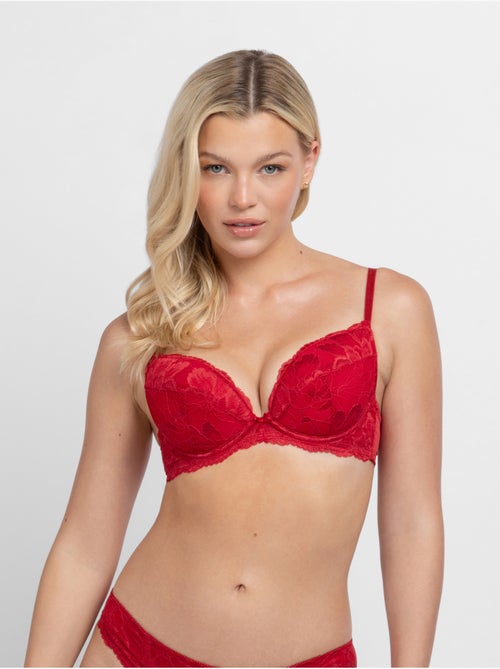 Soutien-gorge emboîtant en dentelle push-up Doria - Kiabi