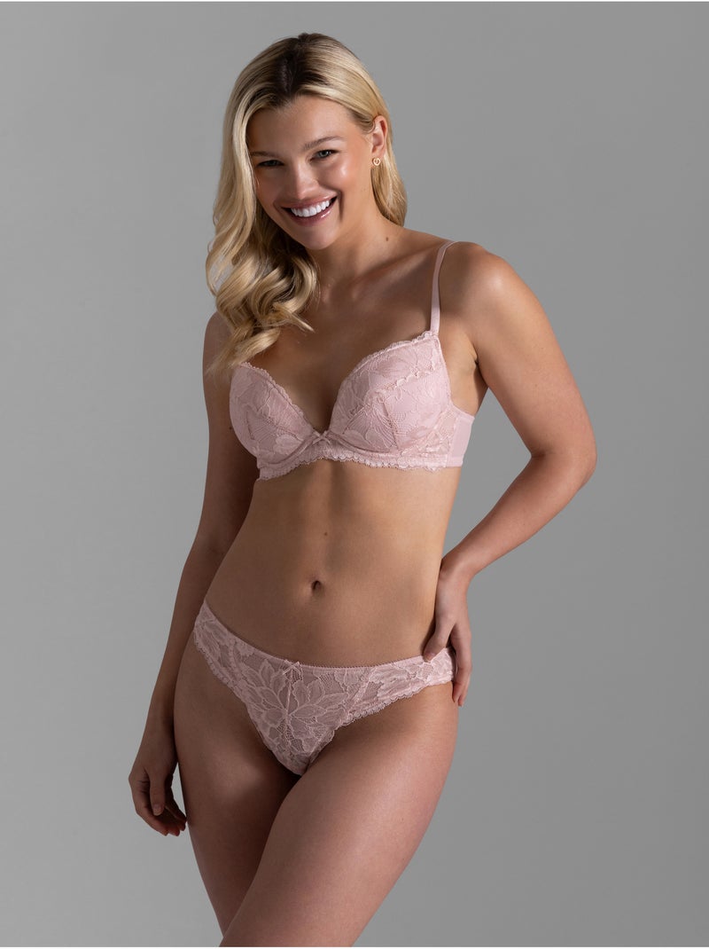 Soutien-gorge emboîtant en dentelle push-up Dorina Rose - Kiabi