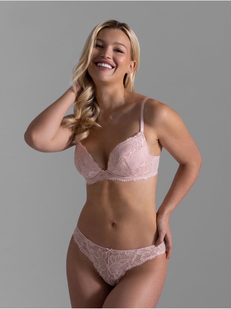 Soutien-gorge emboîtant en dentelle push-up Dorina Rose - Kiabi