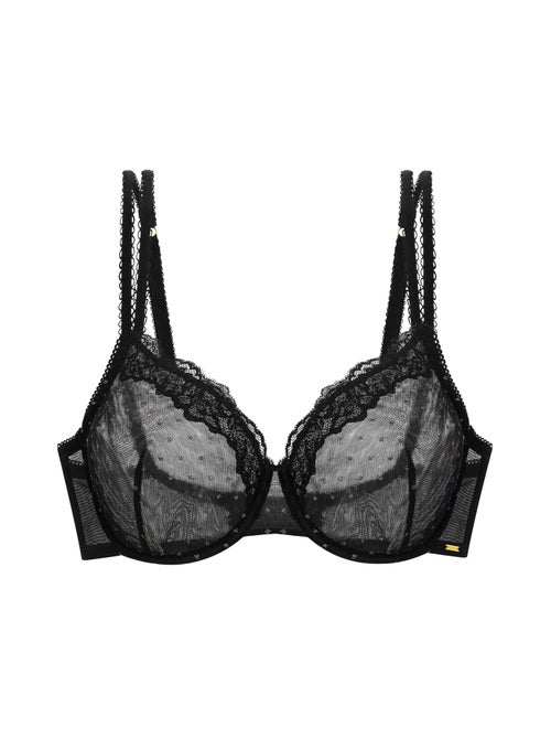 Soutien-gorge emboîtant en résille plumetis scintillante Origins Shimmer Dot Mesh - Kiabi