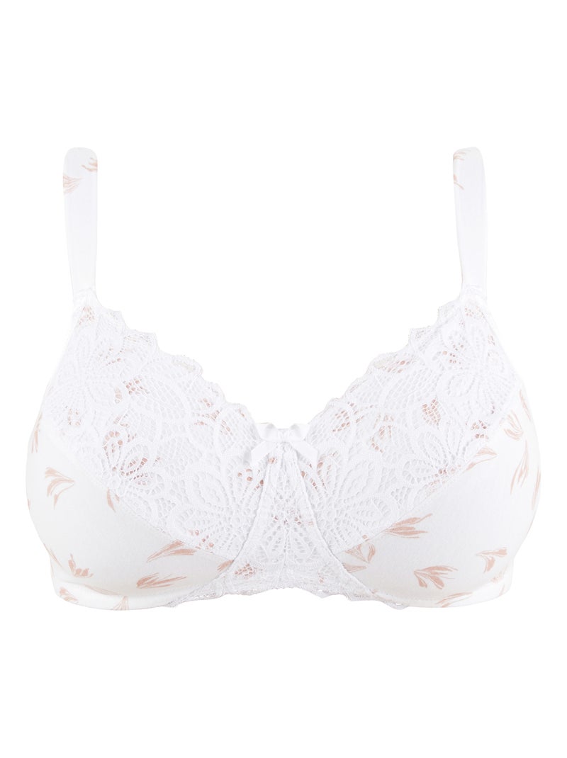 Soutien-gorge emboîtant Flora Sans Complexe Blanc Marron - Kiabi