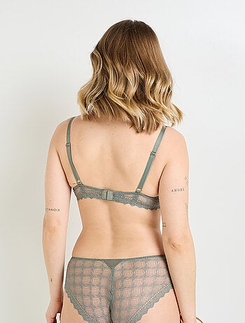 Soutien-gorge emboitant foulard dentelle et Gaelle - RougeGorge Lingerie