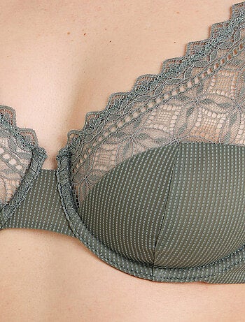 Soutien-gorge emboitant foulard dentelle et Gaelle - RougeGorge Lingerie