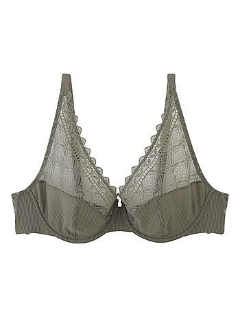 Soutien-gorge emboitant foulard dentelle et Gaelle - RougeGorge Lingerie