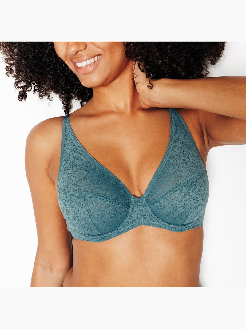 Soutien-gorge emboitant foulard Juliane - RougeGorge Lingerie Bleu pétrole - Kiabi