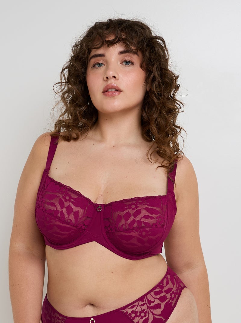 Soutien-gorge emboitant Fran - RougeGorge Lingerie Violet prune - Kiabi