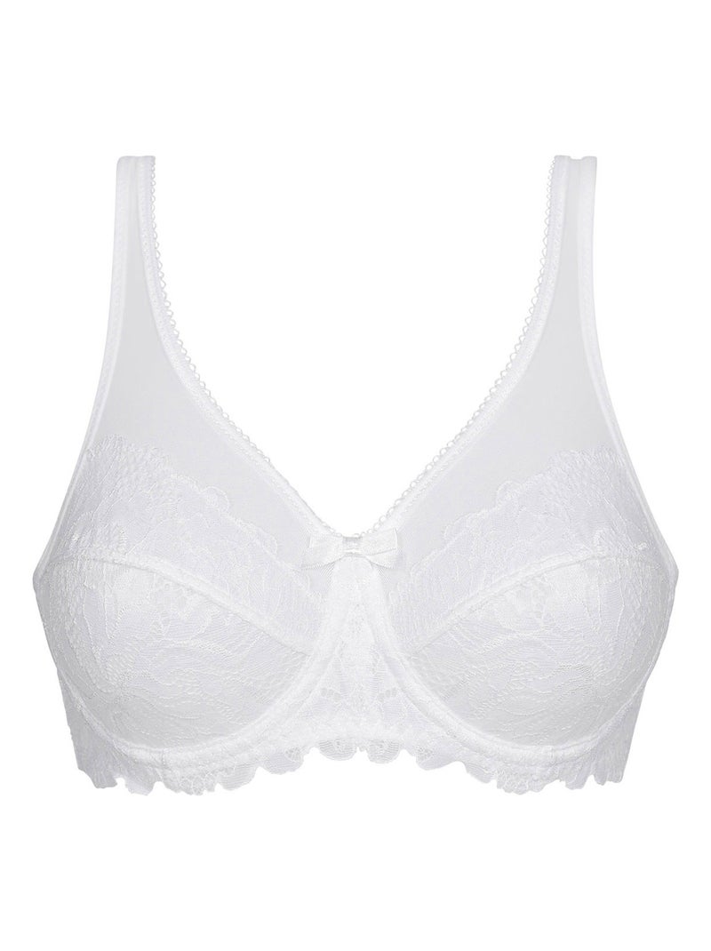 Soutien-gorge emboîtant Generous Essentiel dentelle florale Blanc - Kiabi