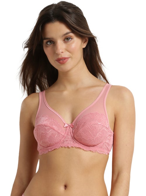 Soutien-gorge emboîtant Generous Essentiel dentelle florale - Kiabi