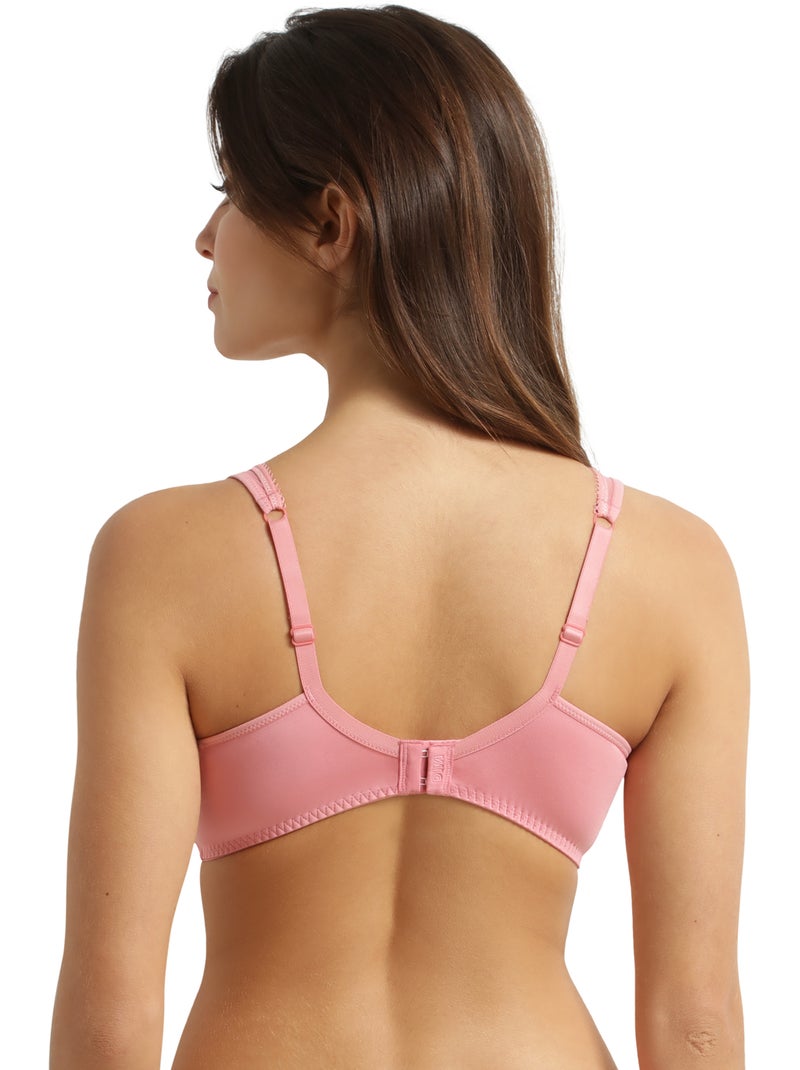 Soutien-gorge emboîtant Generous Essentiel dentelle florale Rose clair - Kiabi