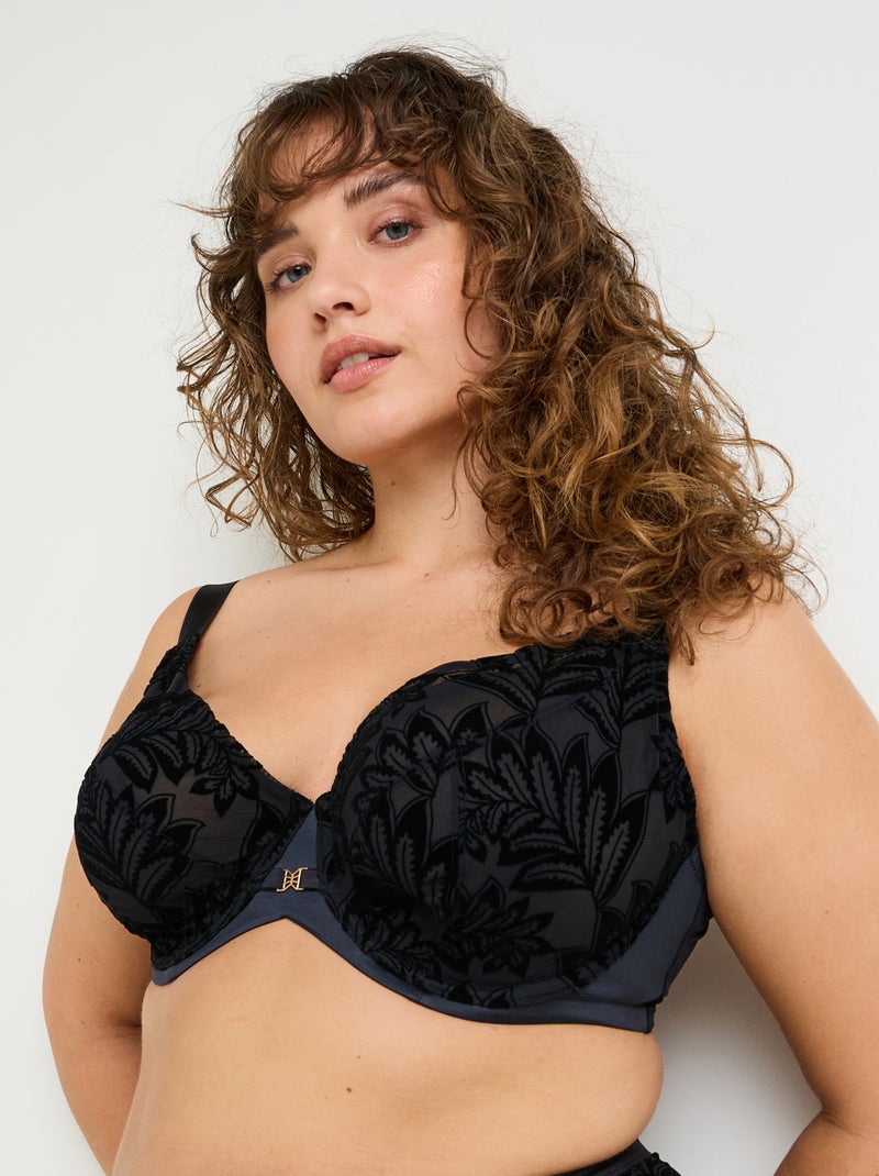 Soutien-gorge emboitant grande taille Fantine - RougeGorge Lingerie Noir - Kiabi