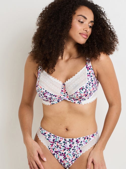 Soutien-gorge emboitant grande taille microf Douce - RougeGorge Lingerie - Kiabi