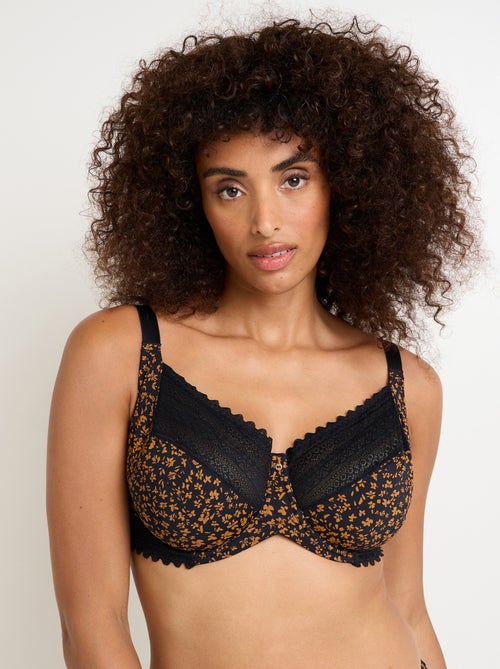 Soutien-gorge emboitant grande taille microf Douce - RougeGorge Lingerie - Kiabi