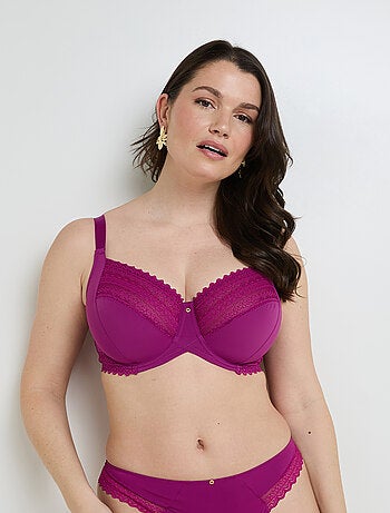 Soutien-gorge emboitant grande taille microf Douce - RougeGorge Lingerie