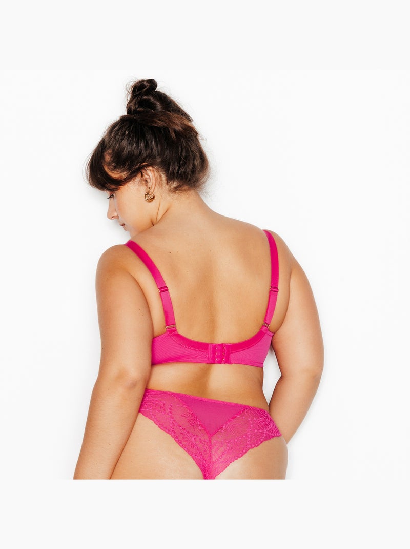 Soutien-gorge emboitant Hermine+ - RougeGorge Lingerie Rose fushia - Kiabi
