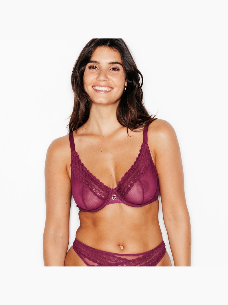 Soutien-gorge emboitant Jess - RougeGorge Lingerie Bordeaux - Kiabi
