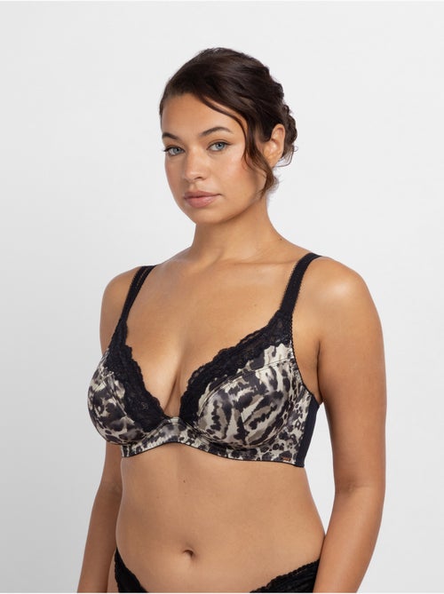 Soutien-gorge emboîtant léopard sans coques Origins Print - Kiabi