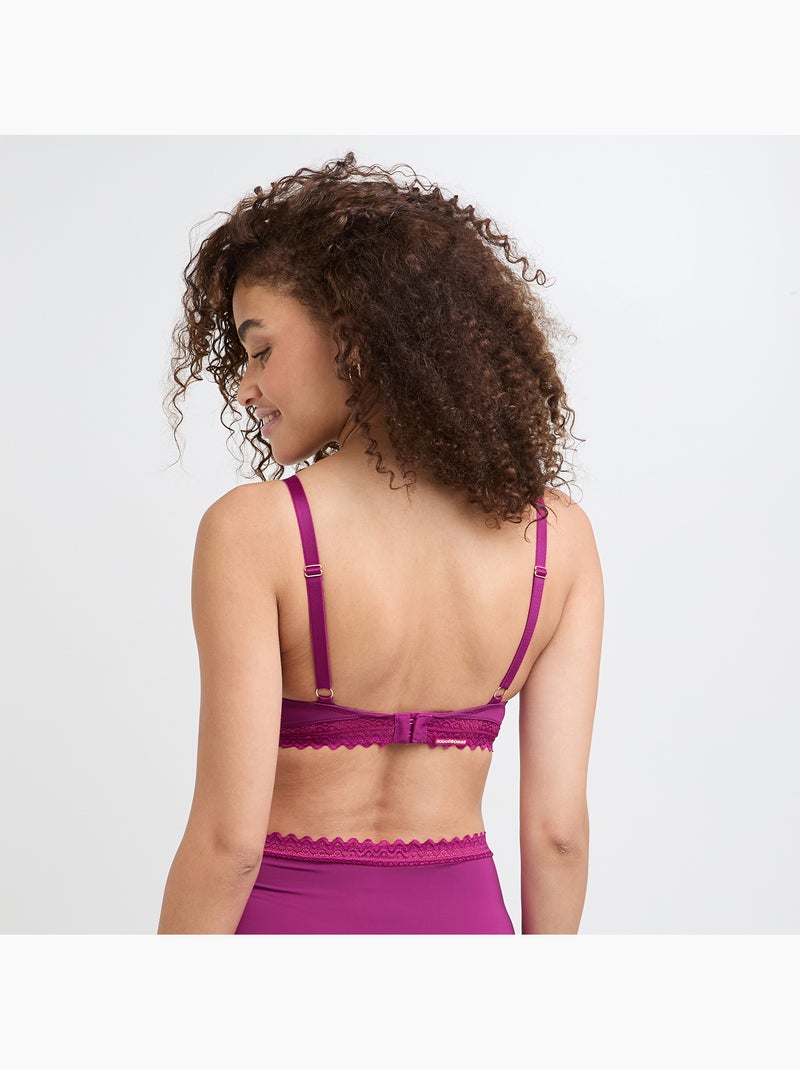 Soutien-gorge emboitant microfibre Douce - RougeGorge Lingerie Violet - Kiabi