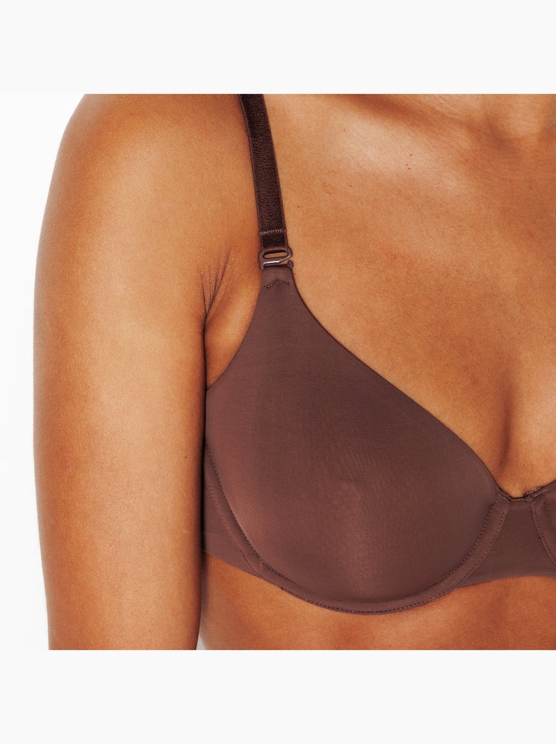 Soutien-gorge emboitant microfibre Perfect - RougeGorge Lingerie Marron - Kiabi