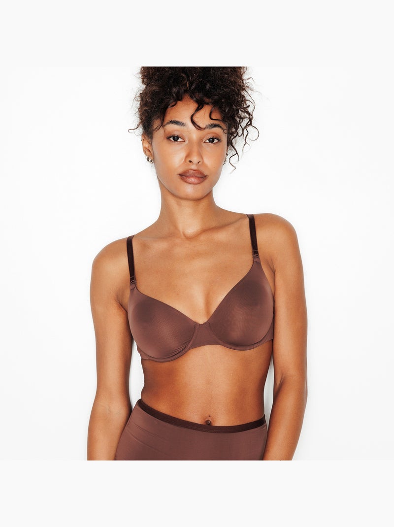 Soutien-gorge emboitant microfibre Perfect - RougeGorge Lingerie Marron - Kiabi