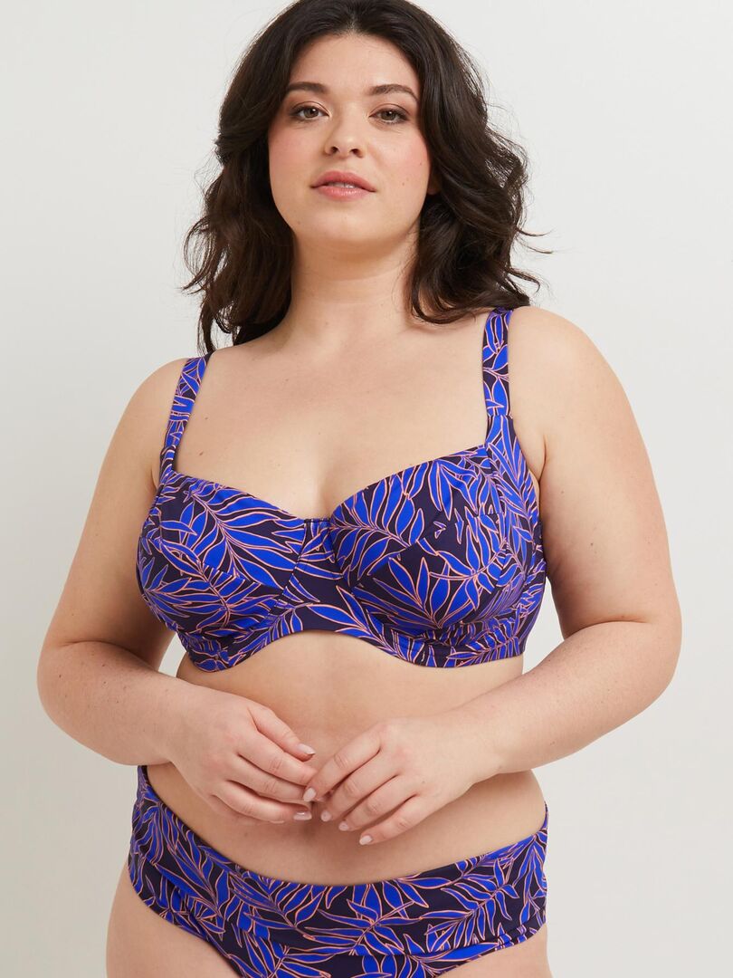 Soutien-gorge LOU Épopée Bucolique - Bonnet B, Taille 85B (70B EU), Cobalt Bleu, Emboîtant Avec Armatures