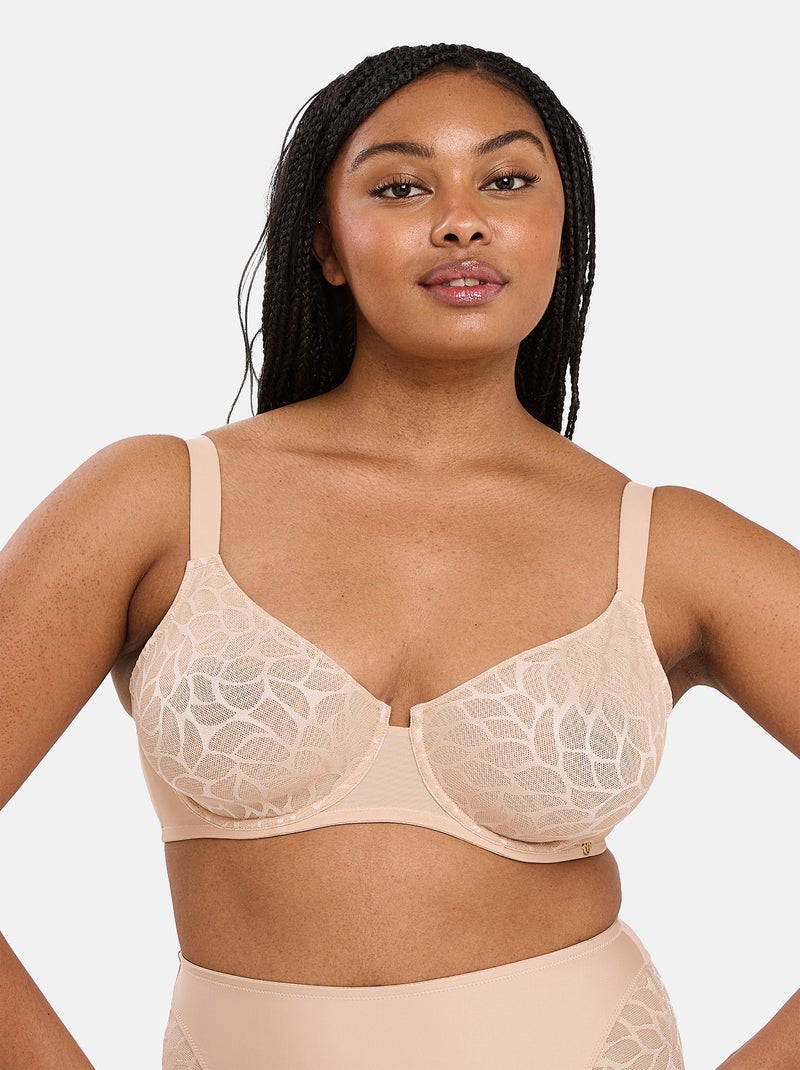 Soutien-gorge emboîtant Perfect Curves Sans Complexe Beige - Kiabi