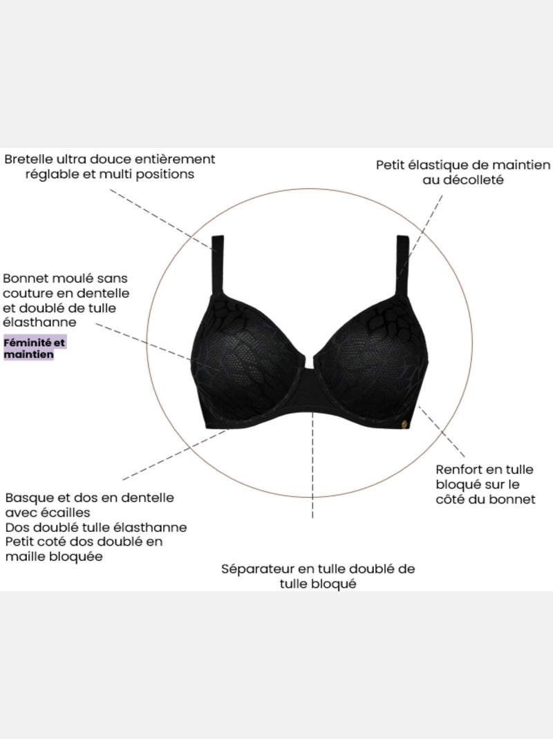 Soutien-gorge emboîtant Perfect Curves Sans Complexe Beige - Kiabi