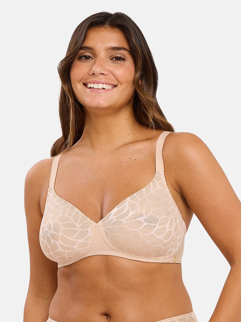 Soutien-gorge emboîtant Perfect Curves Sans Complexe Beige - Kiabi