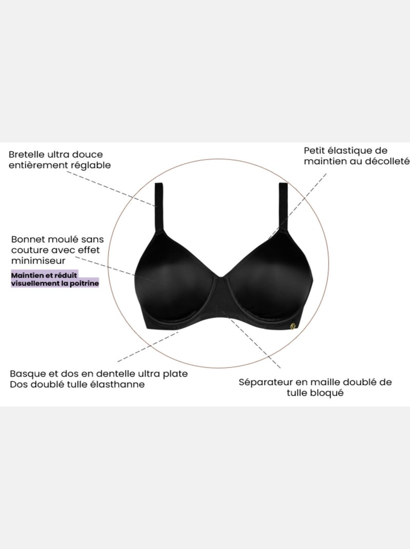 Soutien-gorge emboîtant Perfect Curves Sans Complexe Noir - Kiabi